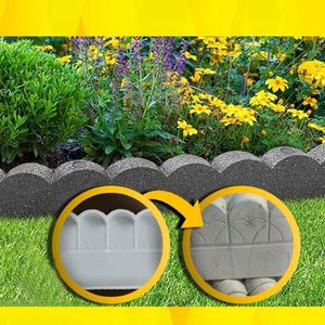 Brick Edgings Block Mold Garden Fencing Flowerbed Mould Decor Concrete Flower Pond Fence Idyllic Courtyard Other Buildings