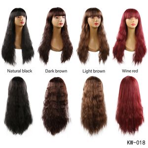 65cmカーリーコスプレ合成ヘアウィッグ4色のカラーウェーブPerruques de Cheveux Hampains KW-010