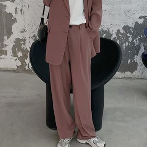 Men's Suits & Blazers Multicolor Suit Pants Fashion Society Mens Dress Korean Loose Straight Leg Wide-leg Men Trousers S-2XL