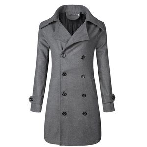 Winter Wool Coat Men Leisure Long Sections Woolen Coats Men's Casual Fashion Jackets/Casual Men Overcoat F82608 211122