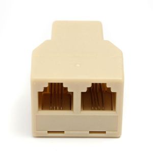 2021 Telephone Cable Y Splitter 1 Female to 2 Female Phone Wire Extention Connector Couplers Modular Jack Socket Adapter