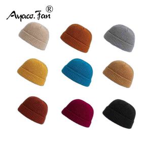 Autumn Winter Beanies Hat for Woman Men Knitted Cap Unisex Girls Female Toque Solid Candy Color Warmer Bonnet Ladies Skullcap Y21111