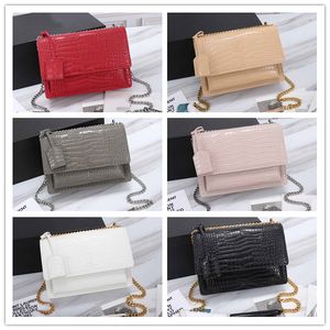 Luxury designer handbags women wallets genuine leather kate bags crocodile pattern chain shoulder bag high quality tassels EY442906 22-14-7