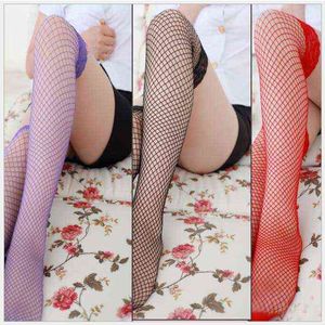 Wholesale pink fishnet lingerie for sale - Group buy Female Sexy Stockings New Women Thigh High Women Lingerie Sheer Lace Net Fishnet Stockings Pink White S02 X220218