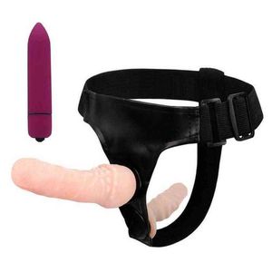 NXY Dildos Super Elastic Sling, Doppeldildos, Mini-Vibrator und realistischer Hosengürtel, Sexspielzeug für lesbische Paare, Frauen, Porno-Stores1210