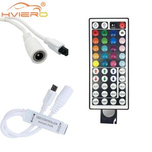 Controlador LED RGB 44 Keys Mini Controlers IR LEDs Luzes Dimmer Remoto DC12V 6A para RGBS SMD 3528 5050 Strip