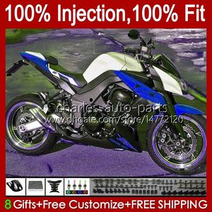 Injection Mold Fairings For KAWASAKI NINJA Z-1000 Z 1000 R 2010-2013 Years Bodys 15No.6 Z-1000R Z1000 10 11 12 13 Z1000R 2010 2011 2012 2013 OEM Bodywork blue silvery