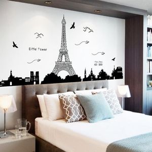 Adesivi murali Parigi Torre Eiffel Adesivo murale Decalcomania Grande arte Soggiorno Dormitorio e decorazione dell'appartamento