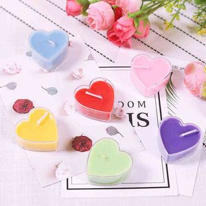 Relaxing Birthday Gift Love Heart Shaped Tea Light Candles Smokeless Candles Romantic Decorative Party Supplies