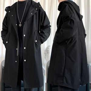 Suit Parker Long Trench Coat Men's 2021 Solid Color Plus Size Loose Fashion Russia To Keep Warm Trend Mens Jacket Coats