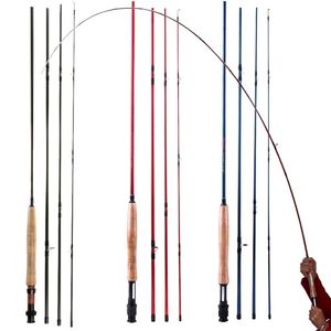 Sougayilang Fly Fishing Rod High Performance 4 Piece Fast Action Carbon Fiber Pole for Freshwater 211118