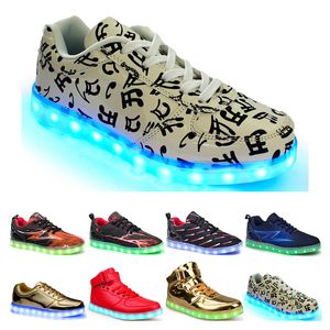 Dorywczo Luminous Buty Męskie Kobiet Duży Rozmiar 36-46 EUR Moda Oddychająca Wygodna Czarna Biała Zielona Czerwona Różowa Bule Pomarańczowa 10QXH1