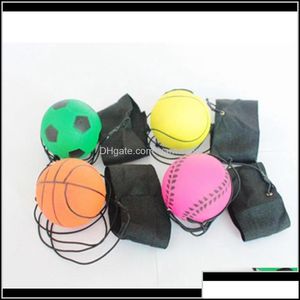 Buiten Balls Equipments Fitness Leveringen Sport buitenshuissrubber hand gooien schuim fluorescerende stretch polsband 6dot3 cm rubberen bal zz