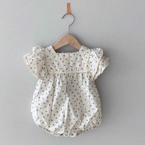 Summer Family Matching Sets Short Sleeves Floral Bodysuit + Cute Dress Sister Outfits E0114 210610