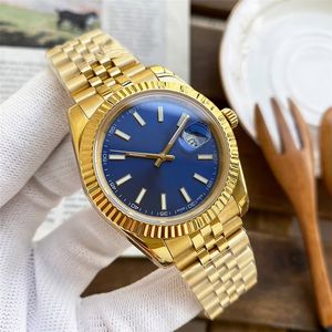 Caijiamin-orologio di lusso mens automático relógios mecânicos de ouro mulheres vestido completo de aço inoxidável safira impermeável casais luminosos relógios de pulso