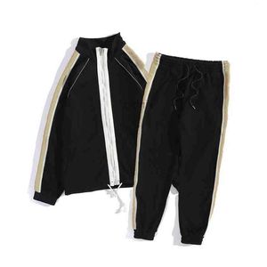 Homem Roupas Tracksuits Mens Suor Terno Primavera Outono De Mangas de Manga Longa Dois Pedação Fall Jogging Jaquetas + Calças Sportswear Hooded I Gmsui