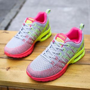 Scarpe da corsa sportive da donna di alta qualità Fly nero blu viola giallo rosso rosa cuscino casual alla moda da donna jogging all'aperto da passeggio