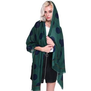 Lunares Bandana al por mayor-Yyun Polka Dot Print Scarf Shawl Designer Soft Viscosa Long Hijab Bufandas Wrap Femme Bandanas