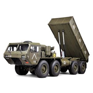 Hg P803A 8x8WD RC CAR 1:12 2.4G Radiokontrollbil Tung lastbil trailer för US Army Military 5 kg kapacitet Vuxen Kid Toy Gifts