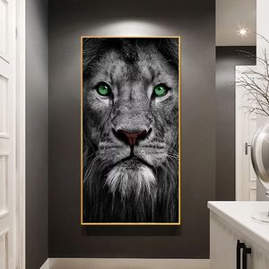 Amerikanska Lion Animal Pictures Canvas Målning Moderna Affischer och tryck Väggkonst Bilder i vardagsrum Heminredning