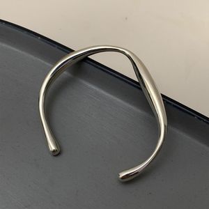 Braccialetto 7 anelli stile trendy 925 argento forma irregolare geometrica braccialetto aperto per le donne accessori di gioielli di lusso minimi femminili