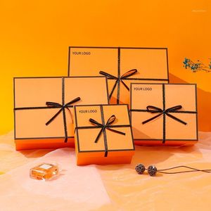 Gift Wrap Paper Box Holiday Party Mother's Day Simple Packaging Bag Supports Customized Printing Logo