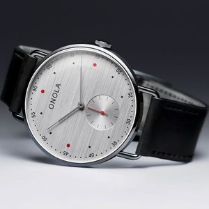 Onola 2022New Prosty UltraThin Zegarek Kwarcowy Mężczyźni Klasyczna Luksusowa Marka Skóra / Nylon Mężczyzna Watch Casual Dress Wodoodporna Relogio Masculino