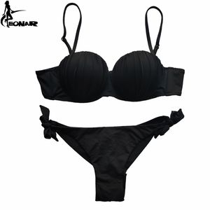 EONAR Bikini donna Top ondulato Design push up Costume da bagno brasiliano Taglio inferiore Bikini regolabile Costume da bagno Costumi da bagno 210621