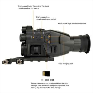 狩猟カメラCY789 2つのIRSデジタルナイトビジョンスコープサイトRangeFinder望遠鏡テレポHDのビデオ記録サーマルイメージング