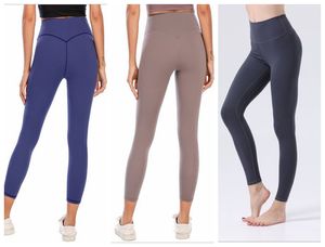 LU-32 stretch high-waisted leggings Yoga Outfits women's exercise fitness LU brand pants fitness tight elastic high-waiKYKP