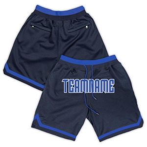 Gymkläder Anpassad basketballshorts andas broderi Namn Nummer Training Fitness Big Size Loose Pants vuxna ungdomar