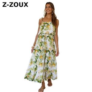 Women Dress Bandage Sleeveless Print Dresses Plus Size Long Bohemian Summer Clothes Fashion 210513