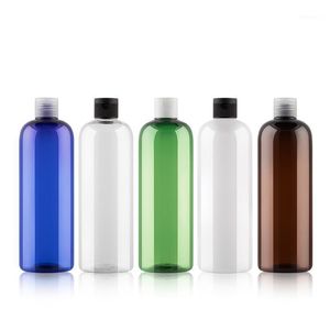Lagringsflaskor burkar 500ml 12pcs Flip Cap Perfume Bottle Makeup Toner Body Lotion Kosmetiska Plastbehållare Pet Recycling Tom
