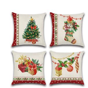 Wholesale bedroom cushion covers for sale - Group buy Cushion Decorative Pillow ChristmasTree Sock Box Gift Print Pillowcase Xmas Year Sofa Bedroom Car Seat Cushion Cover Inch Housse