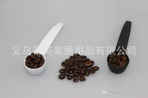 Siyah Beyaz Kahve Kepçe Toptan Batı Tarzı Plastik ZX-A71 Kahve Çekirdeği Kaşık Yetişkin için