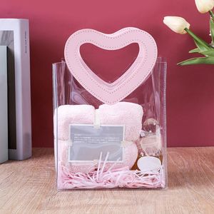 Gift Wrap Transparante PVC Tassen met Handvat Bloemist Bloem Boeket Verpakking Bruiloft Duidelijke Verpakkende Tote Decoratie
