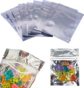 Multiple Sizes Sealable Bag Empty Reclosable Smell Proof Pouch Aluminum Foil Zipper Food Coffee Tea Storage Bags