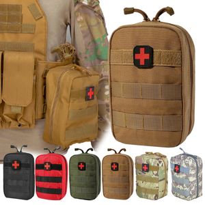Camping Survival First Aid Kit Bag Military Tactical Medical Waist PackEmergency Outdoor Travel Camping Oxford Cloth Molle Pouch