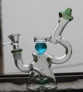 Mini 6.5 inch Luminous Ball Glass Water Bong Hookahs with Tire Perc Delicate Smoking Pipes