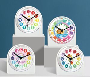 Die neueste Wanduhr, 4-Zoll-Kinder elektronische Stummschaltung Lernen kreative Modellierung Cartoon leuchtende Uhr Schlafzimmer Nachttischlampe Alarm