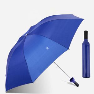 Creative Bottle Umbrella Multi Function Dual Purpose Silver Colloid Umbrellas Fashion Plastic Wine Bottles Sunshade Carry RRA11433