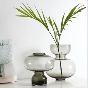 Vazolar Vazo Cam Şeffaf Çiçek Nordic Modern Ev Dekor Oturma Odası Masaüstü Dekorasyon Yumuşak Süslemeleri Mobilya Fikirleri