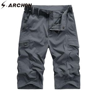 S.archon Sporting Shorts Men Nylon oddychający elastyczne zamek błyskawiczny Krótki swobodny mody uliczny taktyczny armia wojskowa mężczyzn