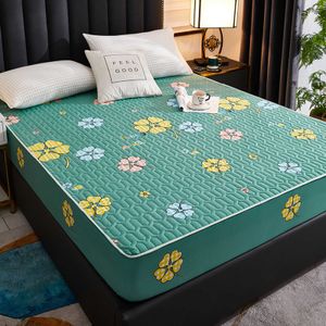 방수 매트리스 수호자 Bedspread 방진 패딩 두꺼운 따뜻한 침대 시트 Bedspread Washable 양각 패드 홈 섬유 210626