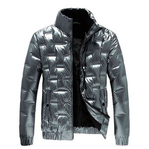 Winter Warme Männer Jacke Mantel Casual Herbst Stehkragen Dicke Weiße Ente Parka Männlichen Männer der Winter Unten G1115