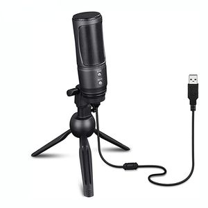 Metalowy mikrofon USB do komputerowego nagrania skraplacza PC Studio Windows Gaming Podcast Na czacie YouTube