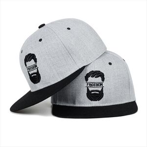Orijinal Snapback Kap Erkekler Düz Ağız Kemik Beyzbol Kapaklar Nakış Bıyık Erkek Şapka Gençlik Sokak Ware Serin Hip Hop