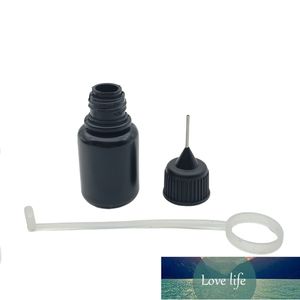 20pcs 5ml Empty PE Black Dropper Bottle for E Liquid Plastic Jar With Metal Needle Cap