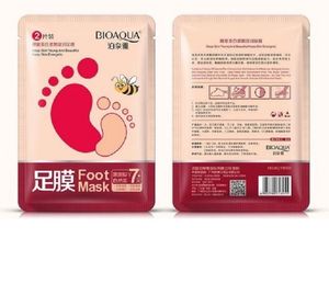 DHL Bioaqua Füße Maske Milch und Bambus Essig Fußmaske Haut schälen Peeling Regime für Füße Pflege Honigstärke