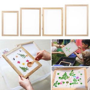 Other Arts And Crafts Multi-size Wooden Papermaking Mould Frame DIY Paper Making Screen Dried Flowers Handcraft Mesh Mold